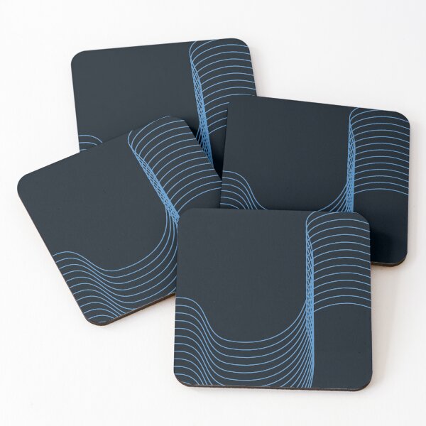 Item preview, Modern, simple, minimal blue wavy lines designed and sold by theendup.
