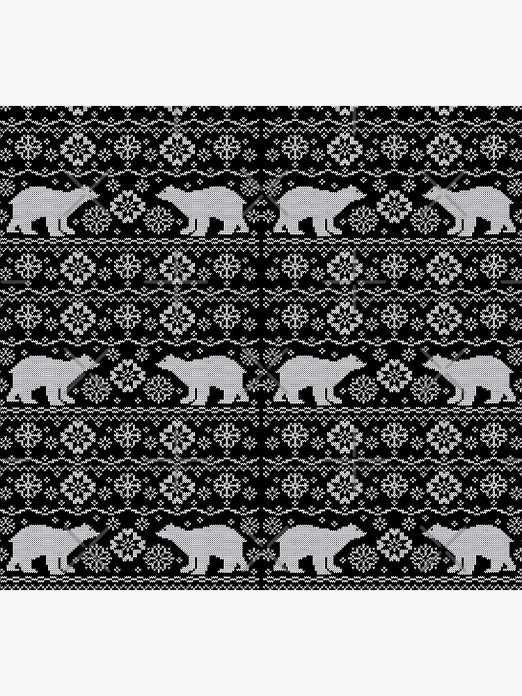 Aperçu 5 sur 5. Chaussettes avec l'œuvre Ours polaire jacquard créée et vendue par olgart.