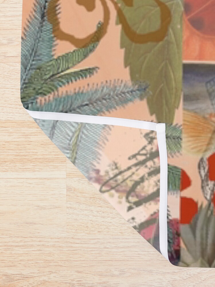 Alternate view of Vintage Hawaii Travel Colorful Hawaiian Tropical Collage Shower Curtain