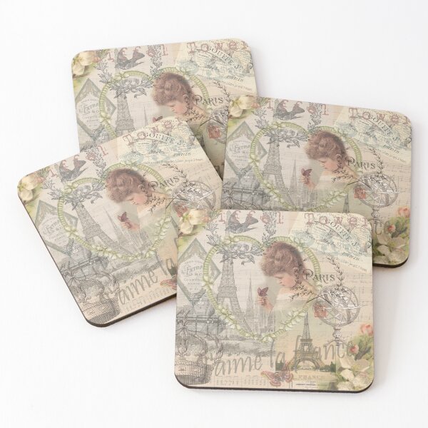 Item preview, Vintage Paris France Beautiful Eiffel Collage designed and sold by antiqueart.