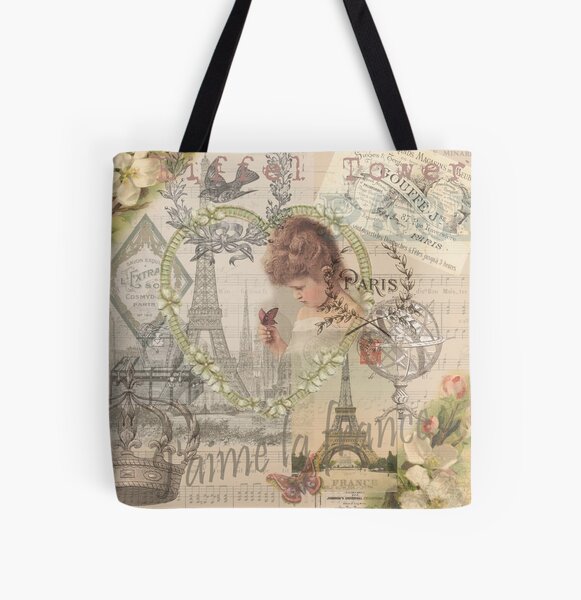 Item preview, Vintage Paris France Beautiful Eiffel Collage designed and sold by antiqueart.