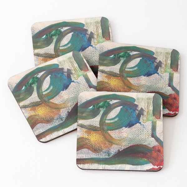 Item preview, "Jewel Skin" - Abstract Painting with Faux Leather Pattern designed and sold by Caroline Conlon.