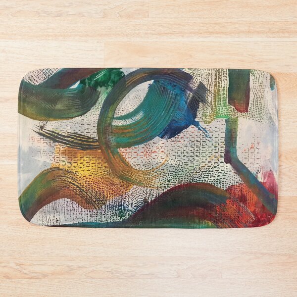 Item preview, "Jewel Skin" - Abstract Painting with Faux Leather Pattern designed and sold by Caroline Conlon.