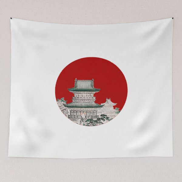 Item preview, Japanese Flag - Japanese Architecture designed and sold by weavernap.
