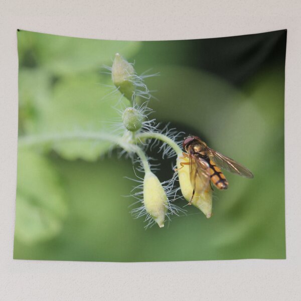Item preview, Hoverfly on Greater celandine designed and sold by cuprum.