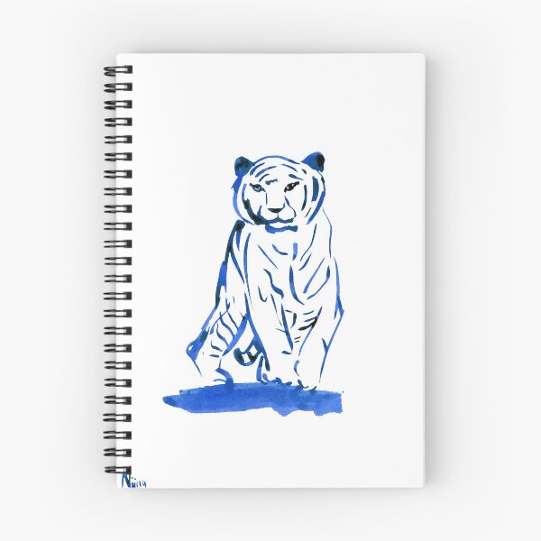 Item preview, Approaching Tiger - Blue  designed and sold by Niina  Niskanen.