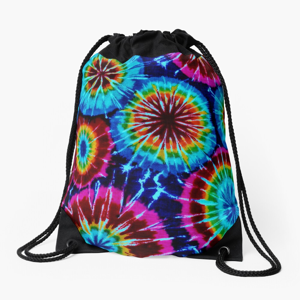 tie dye drawstring bolsa