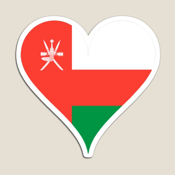 Item preview, Oman Flag Heart  designed and sold by Vanover Designs.