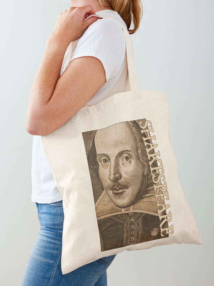 Thumbnail 1 of 5, Tote Bag, Shakespeare Droeshout Engraving Portrait designed and sold by Styled Vintage.