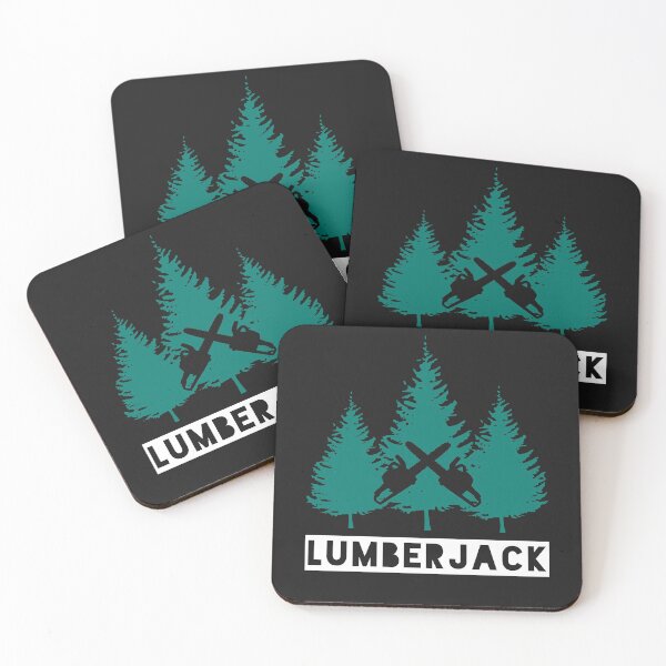 Item preview, Lumberjack Pine Trees and Crossed Chainsaws designed and sold by HighBrowDesigns.