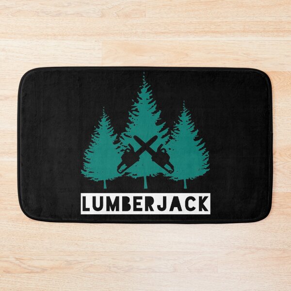 Item preview, Lumberjack Pine Trees and Crossed Chainsaws designed and sold by HighBrowDesigns.