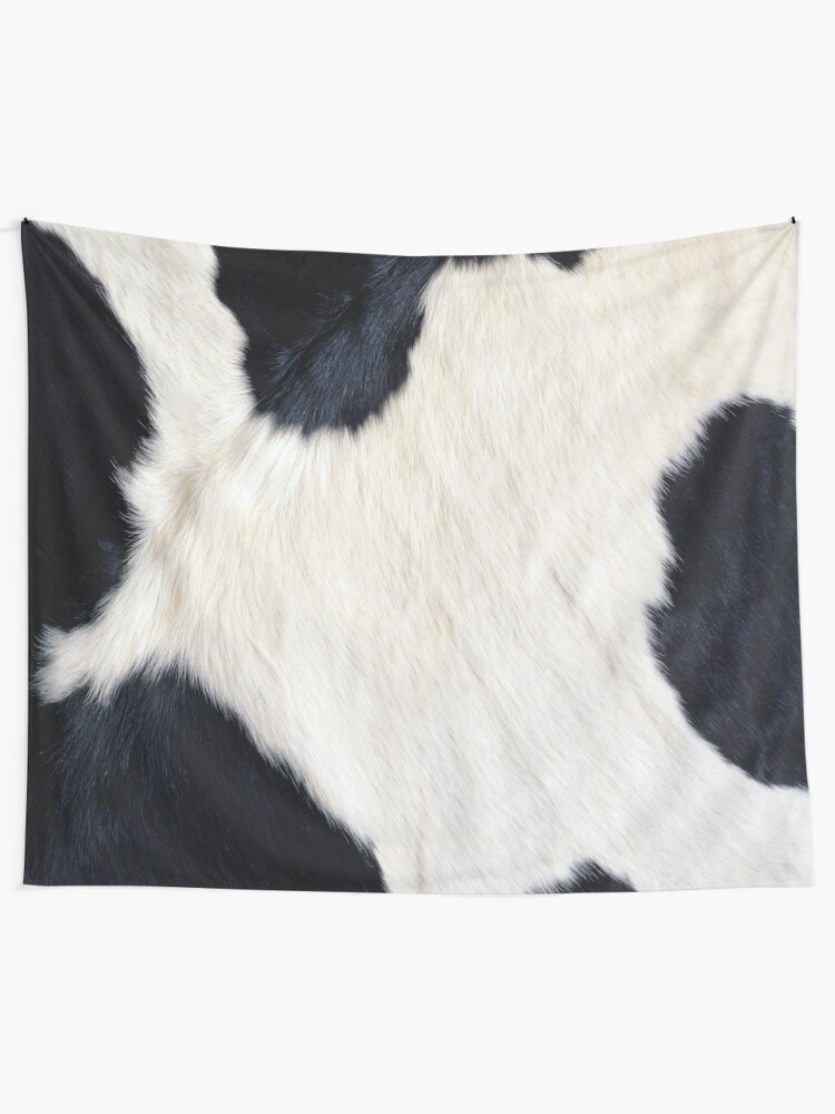 Alternate view of Faux Cowhide Black and white Tapestry
