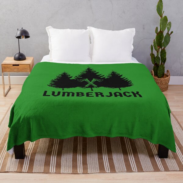 Item preview, Lumberjack Pine Trees Black Crossed Axes designed and sold by HighBrowDesigns.