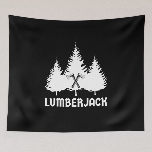 Item preview, Lumberjack White Pine Trees Crossed Axes designed and sold by HighBrowDesigns.