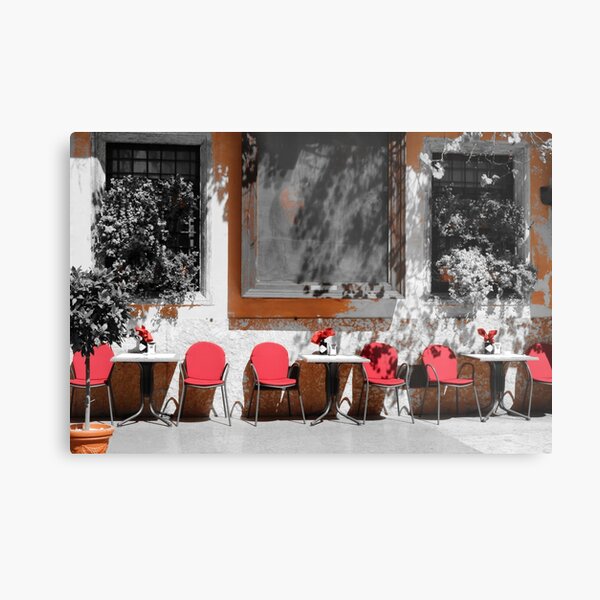 Red Cafe Metal Print
