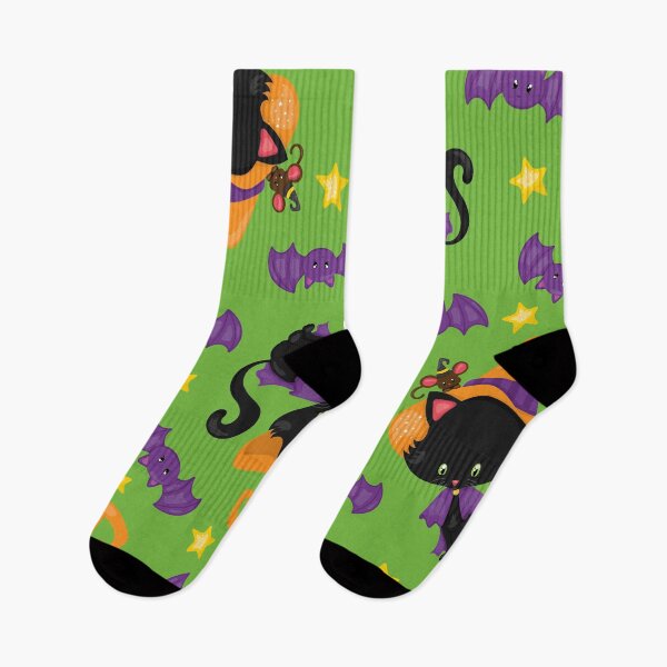 Item preview, Happy Halloween cat pattern designed and sold by wolfgangrainer.