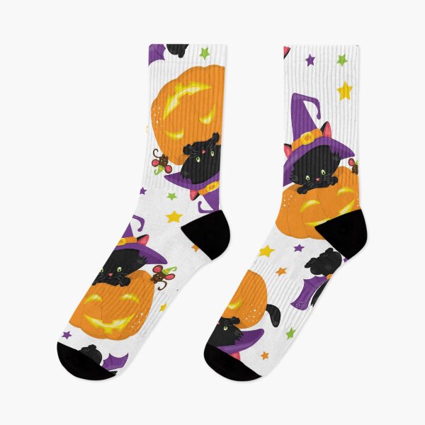 Item preview, Happy Halloween cat pattern designed and sold by wolfgangrainer.