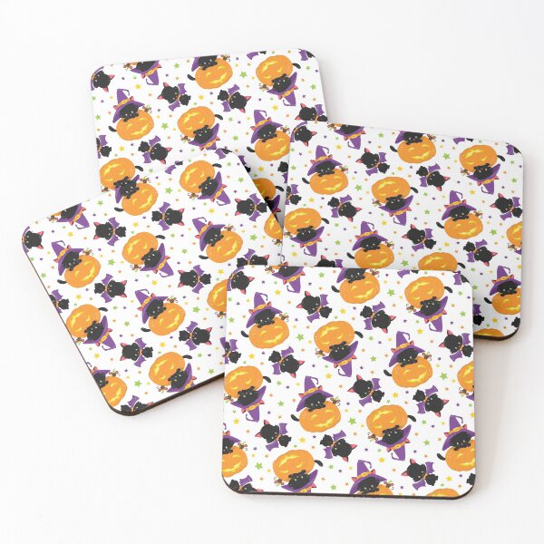 Item preview, Happy Halloween cat pattern designed and sold by wolfgangrainer.