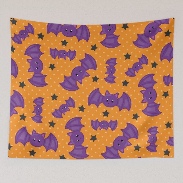Item preview, Happy Halloween bat pattern designed and sold by wolfgangrainer.
