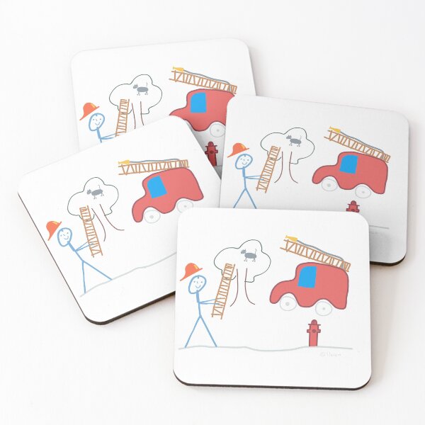 Item preview, fire brigade stickman, occupation work honorary office designed and sold by KlareLinie.