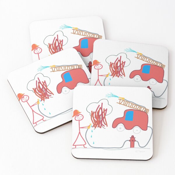 Item preview, fire brigade stickman, occupation work honorary office designed and sold by KlareLinie.