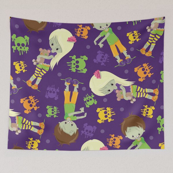 Item preview, Happy Halloween zombie pattern designed and sold by wolfgangrainer.