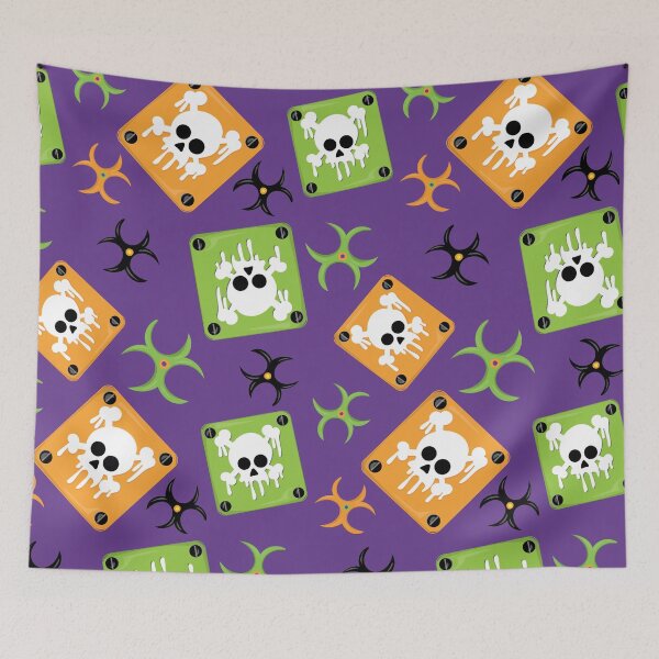 Item preview, Happy Halloween skull pattern designed and sold by wolfgangrainer.