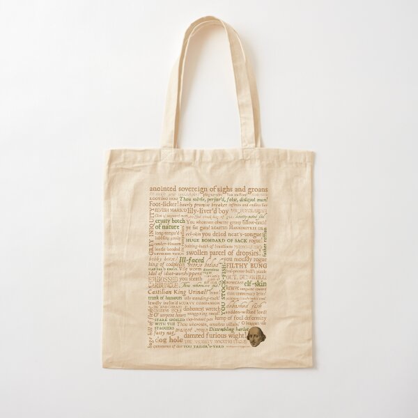 Shakespeare Insults Dark - Revised Edition (by incognita) Cotton Tote Bag