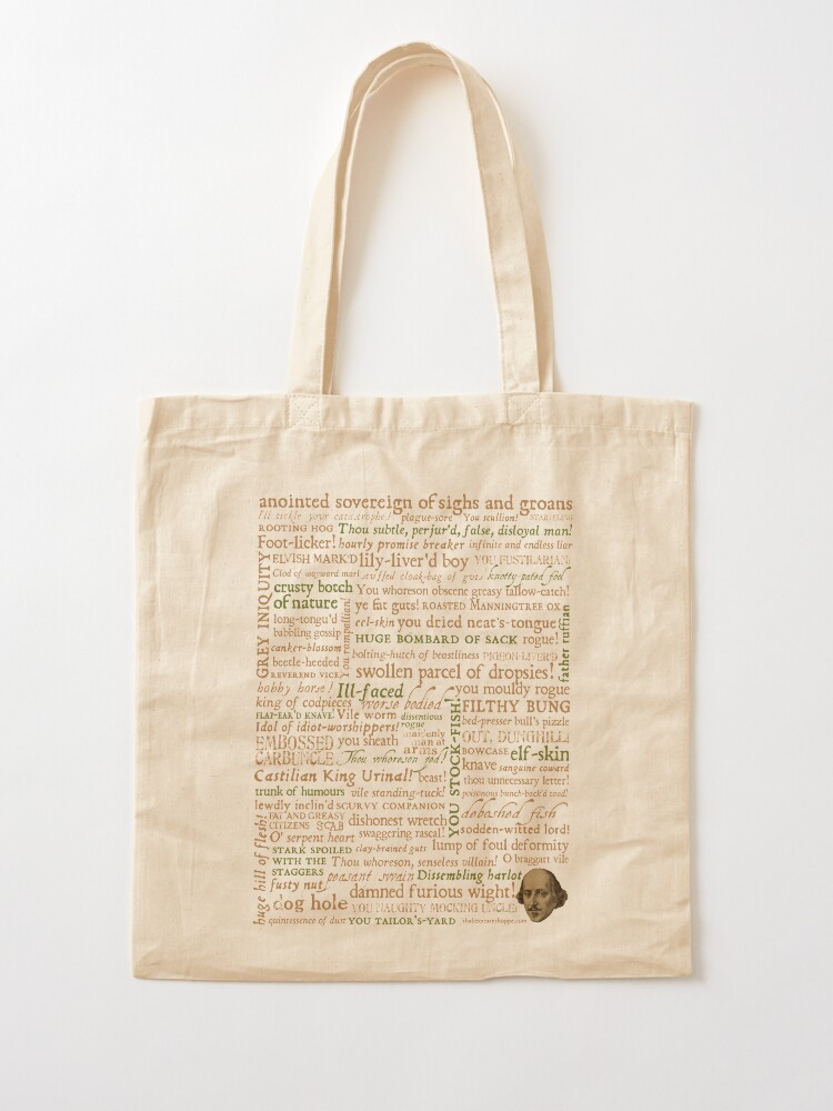Alternate view of Shakespeare Insults Dark - Revised Edition (by incognita) Tote Bag