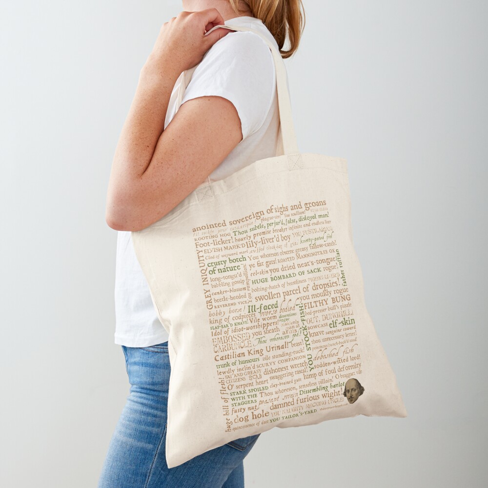 Shakespeare Insults Dark - Revised Edition (by incognita) Tote Bag