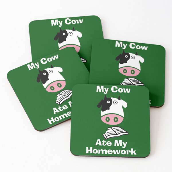 Item preview, My Cow Ate My Homework Funny Excuse Heifer Cow designed and sold by d247.