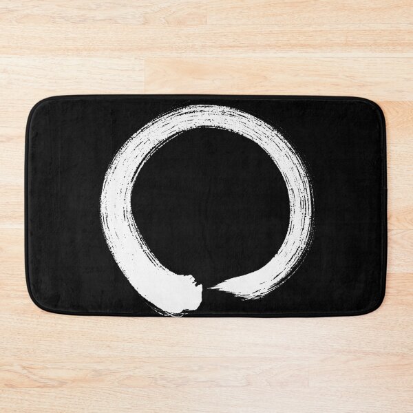 Item preview, Enso Calligraphy White on Black designed and sold by Polishthestone.