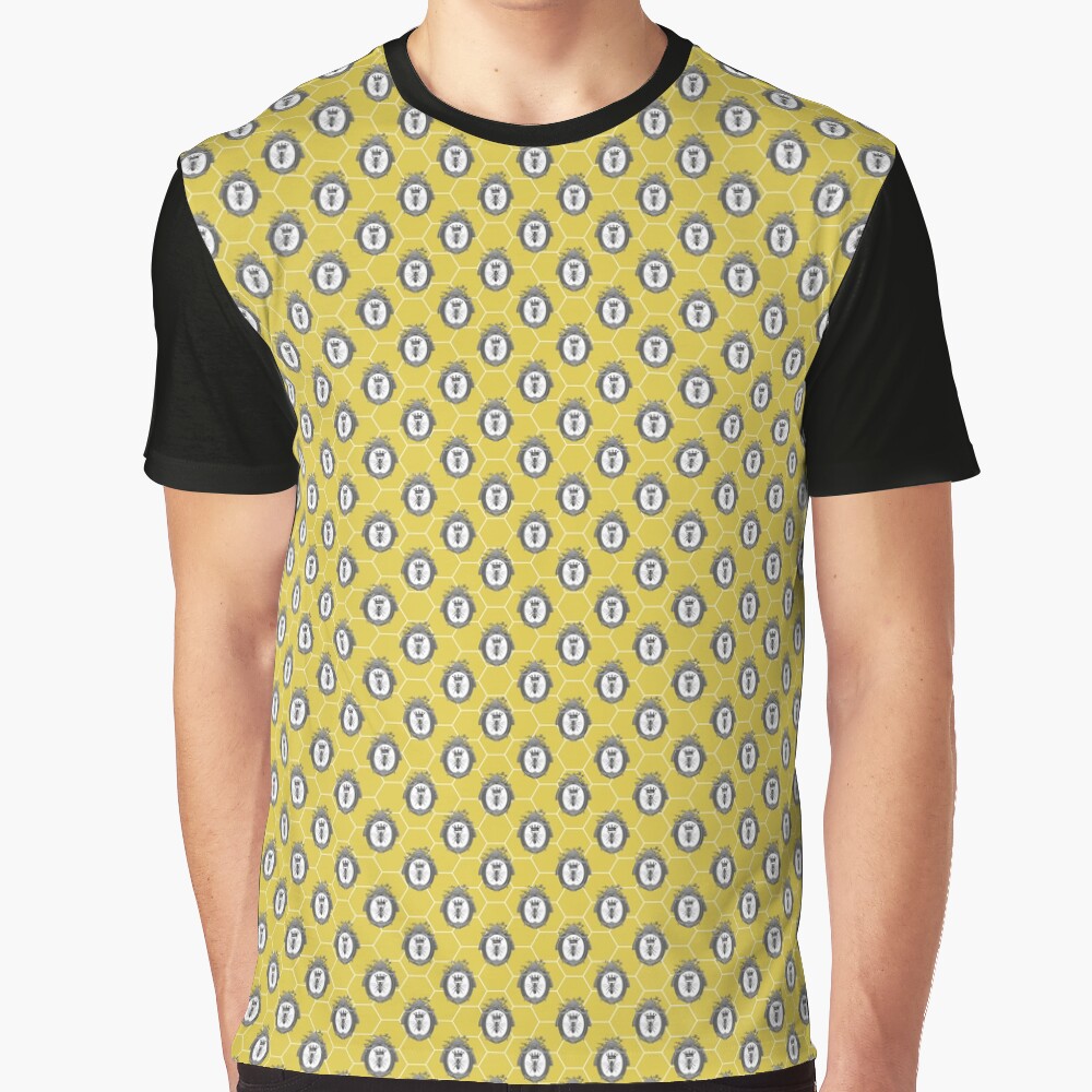 Queen Bee | Vintage Honey Bees | Honeycomb Patterns | Graphic T-Shirt