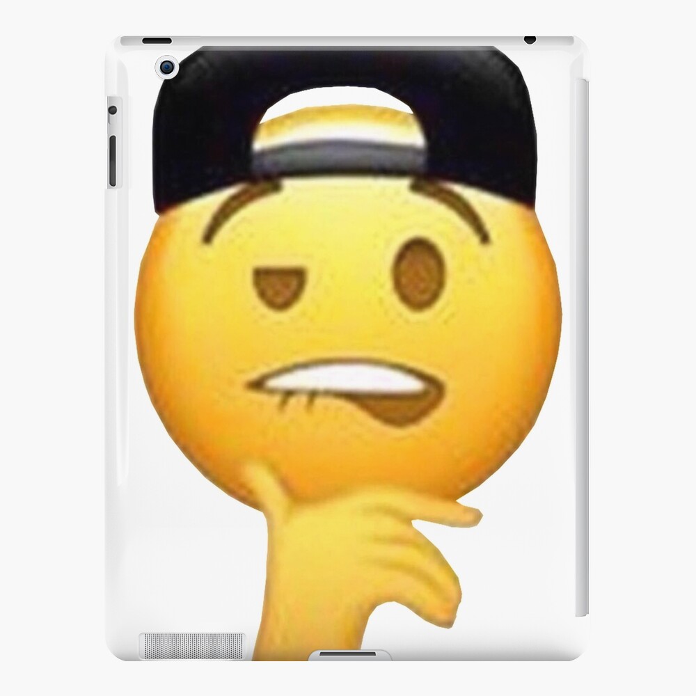 "Lip Biting Emoji With Hat" iPad Case & Skin by SimonM6420 | Redbubble