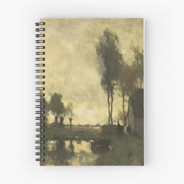 Item preview, Landscape with a farm pond( Landschap met boerderij bij een plas)-Johan Hendrik Weissenbruch designed and sold by LexBauer.