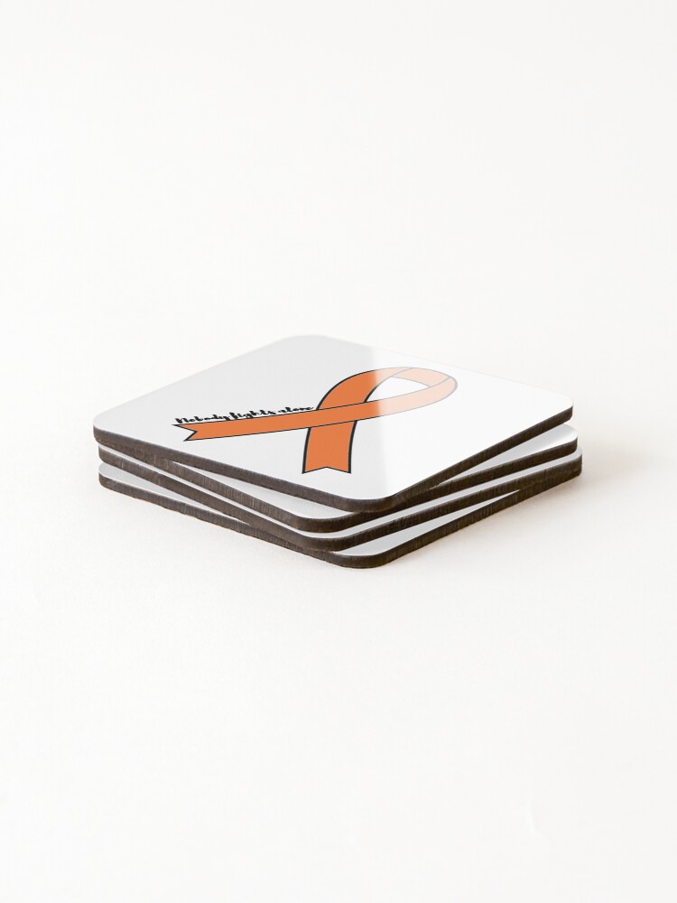 Orange Leukemiakidney Cancer Ribbon Coasters Set Of 4 For Sale By