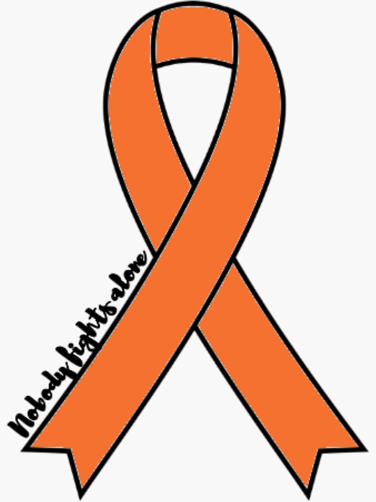 Orange Leukemiakidney Cancer Ribbon Sticker For Sale By