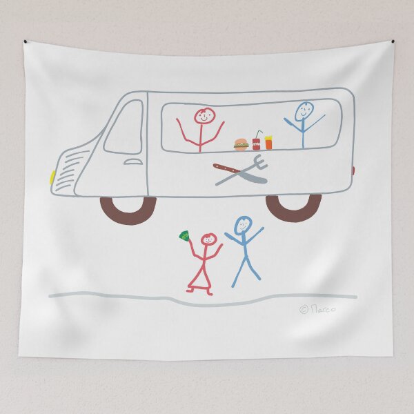 Item preview, Food Truck Stick Figure Food Truck Food Drink designed and sold by KlareLinie.