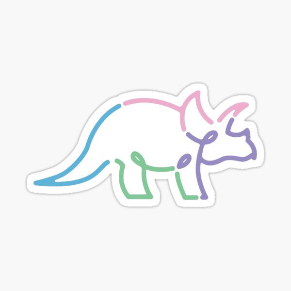 The Try Guys Triceratops Sticker
