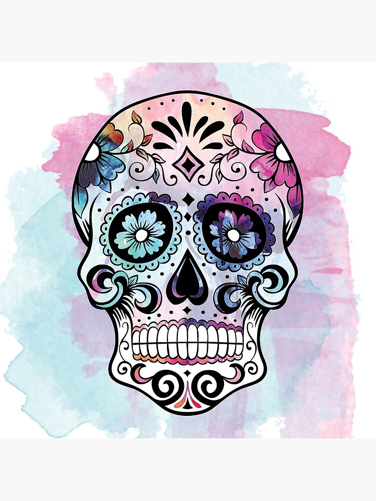 Watercolor Sugar skull by SouthPrints
