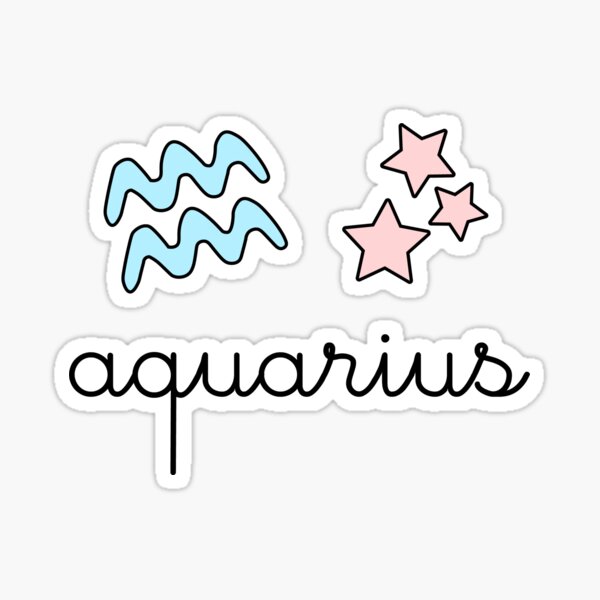 Aquarius Zodiac Sign Sticker