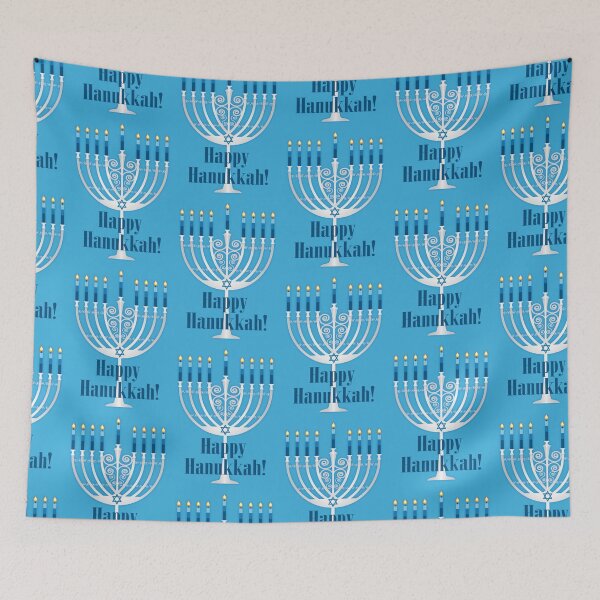 Aperçu de l'œuvre Joyeux Hanoukka Menorah allumée créée et vendue par Elsy's Art.