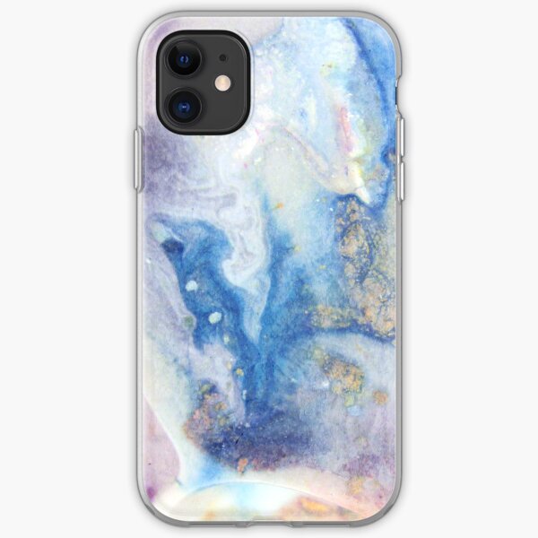 Stern Sternchen Konstellation inspiriert Fall mit goldenen Flecken und blauen Untertönen. iPhone Flexible Hülle