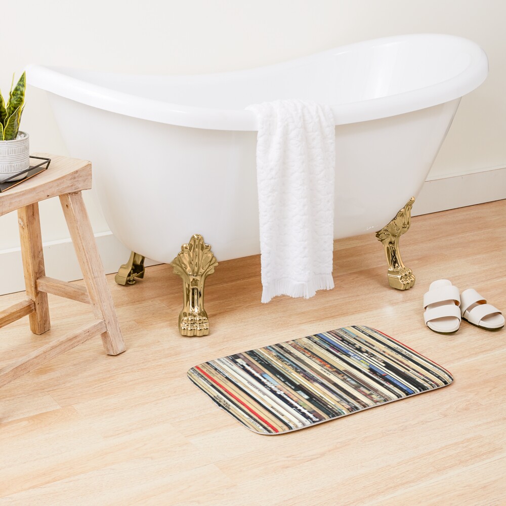 Classic Rock Vinyl Records Bath Mat