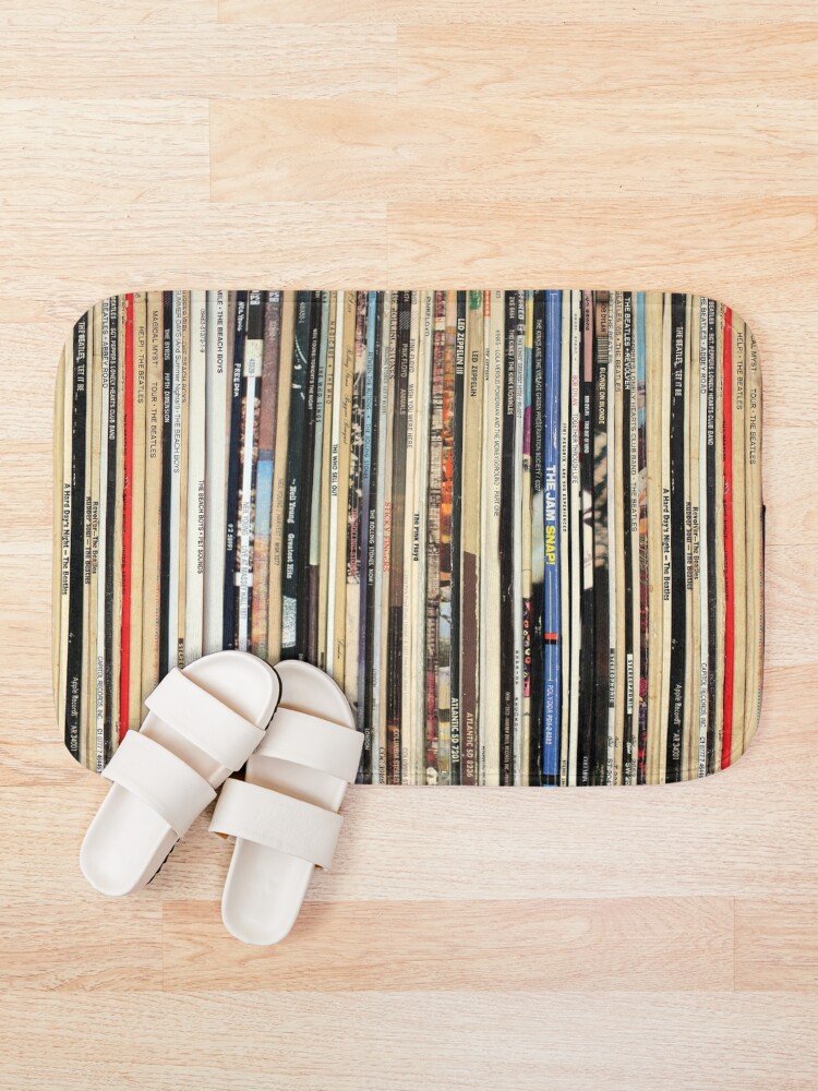Alternate view of Classic Rock Vinyl Records Bath Mat