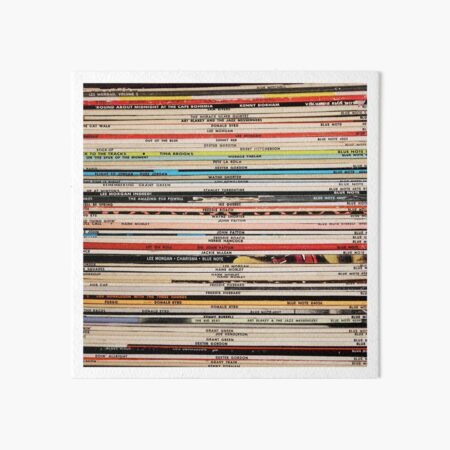 Blue Note Vinyl Records Art Board Print