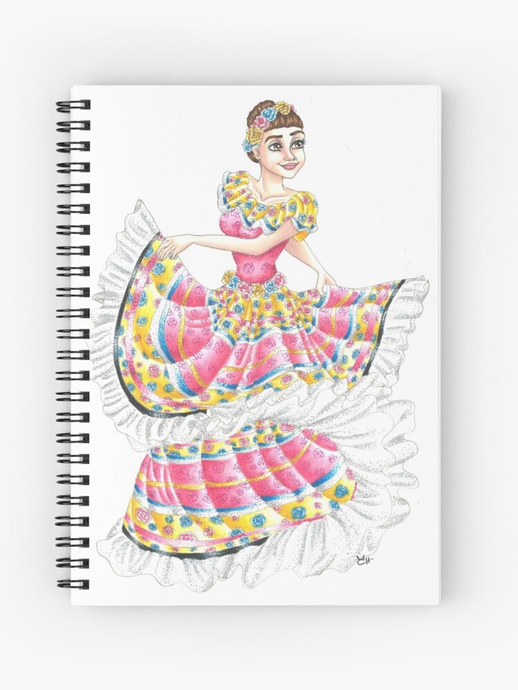 Cuaderno de espiral «Folklórico Nayarit» de artfulalli | Redbubble