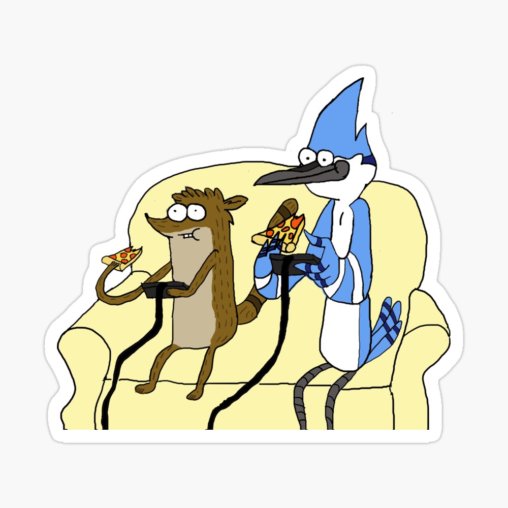 Rigby and Mordecai Best team, Love for pizza and games