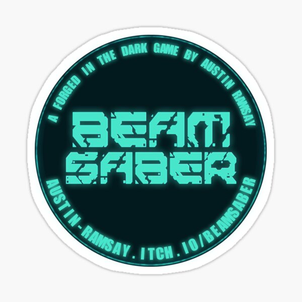 Beam Saber Circle Logo With Details Sticker