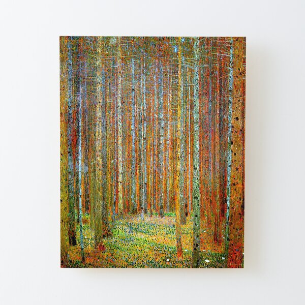 TANNEWALD: Gustav Klimt Landscape Painting Print Wood Mounted Print
